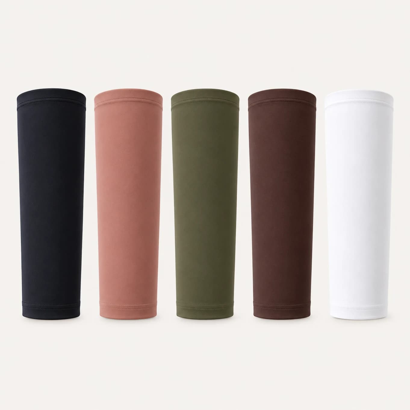 Five Essential PICC line covers in Black, Nude, Olive, Cappuccino, and White